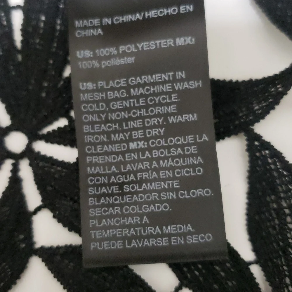 NWT Chico's Black Lace Travelers Overlay - Picture 6 of 9